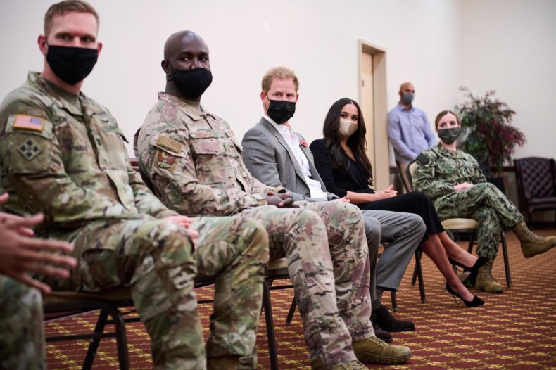 Prince Harry, Meghan Visit New Jersey Base