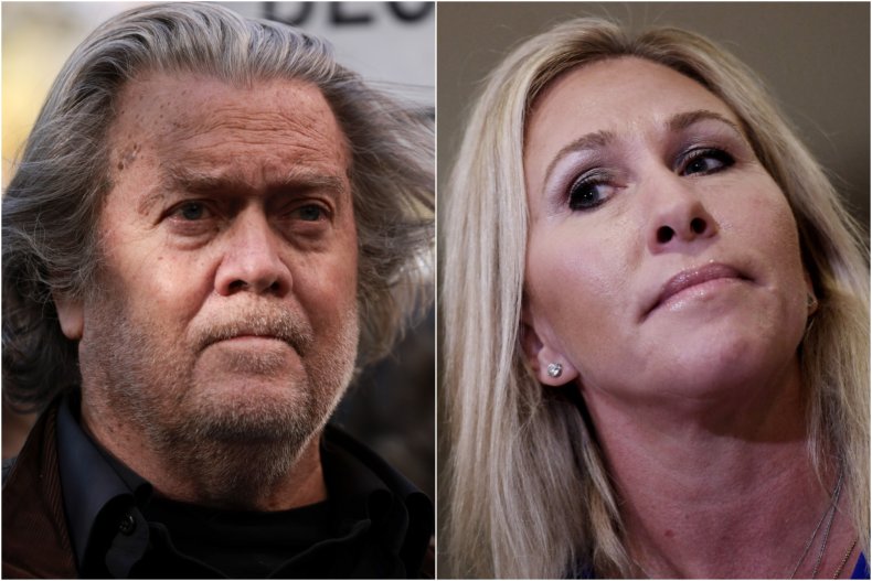 Steve Bannon and Rep. Marjorie Taylor Greene