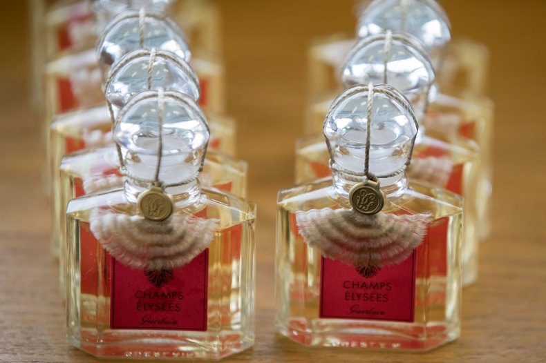 Bottles of Guerlain perfume in 2018.
