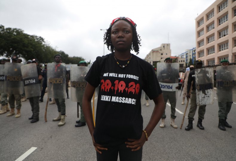 Peaceful Protesters Against Police Brutality in Nigeria
Shot, Killed by Army, Police: Panel 2 Nigeria, SARS, protest, Lekki