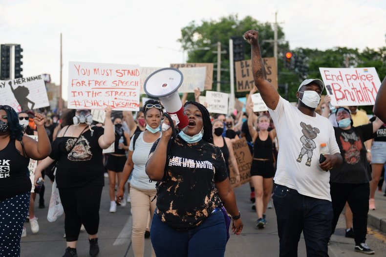 Cori Bush Says White Supremacists Shot at Protesters in
Ferguson, Never Faced Consequences 2 Cori Bush, BLM, protest