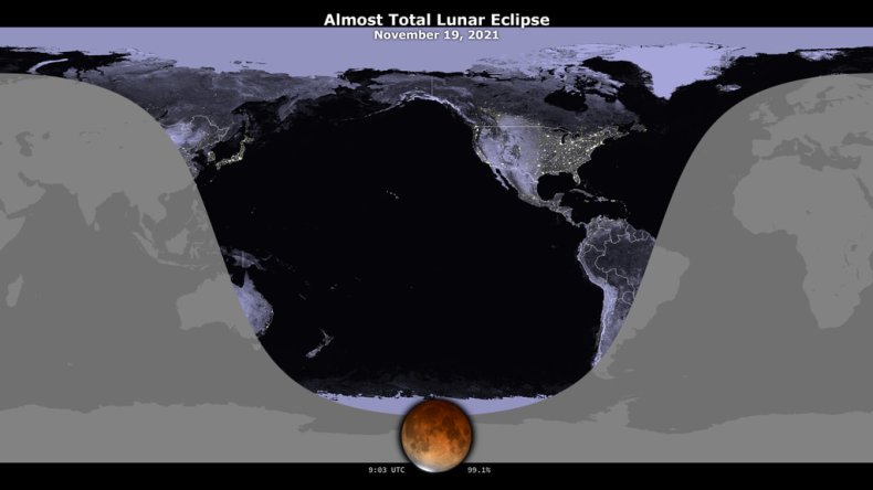 Almost Total Lunar Eclipse