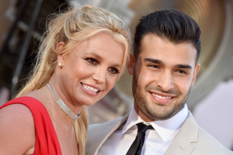 Britney Spears and her fiancé, Sam Asghari