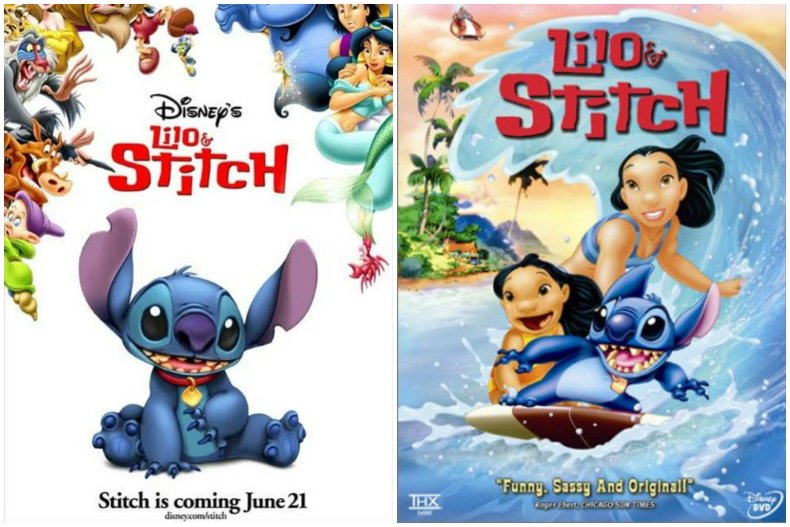 Lilo and Stitch movie poster and DVD.