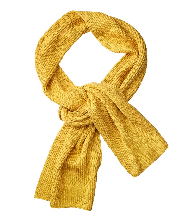 A scarf with a simple tie.