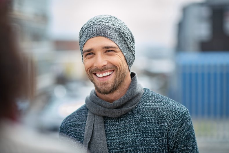 A man wearing a scarf.