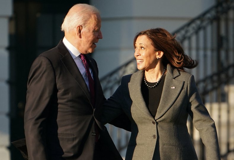 Biden and Harris Arrive at Signing Ceremony