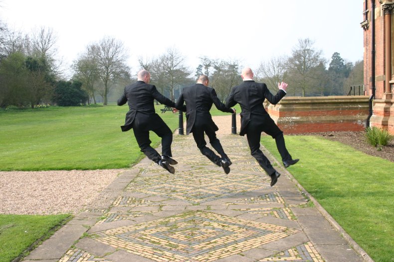 Men at wedding
