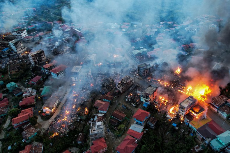 Myanmar town attacked by military