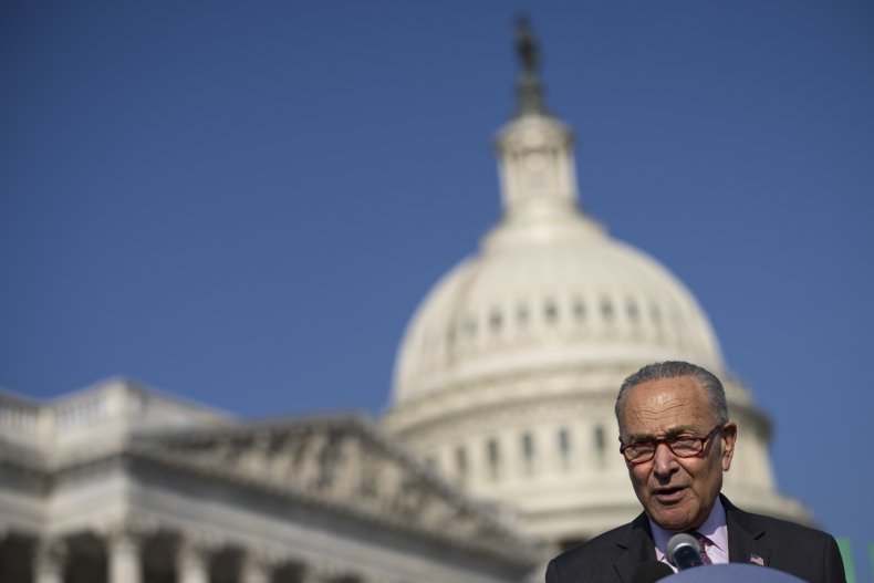 Senate Majority Leader Chuck Schumer (D-NY) speaks