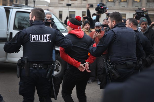 Police arrest two people at Rittenhouse protests Police arrest two people at Rittenhouse protests