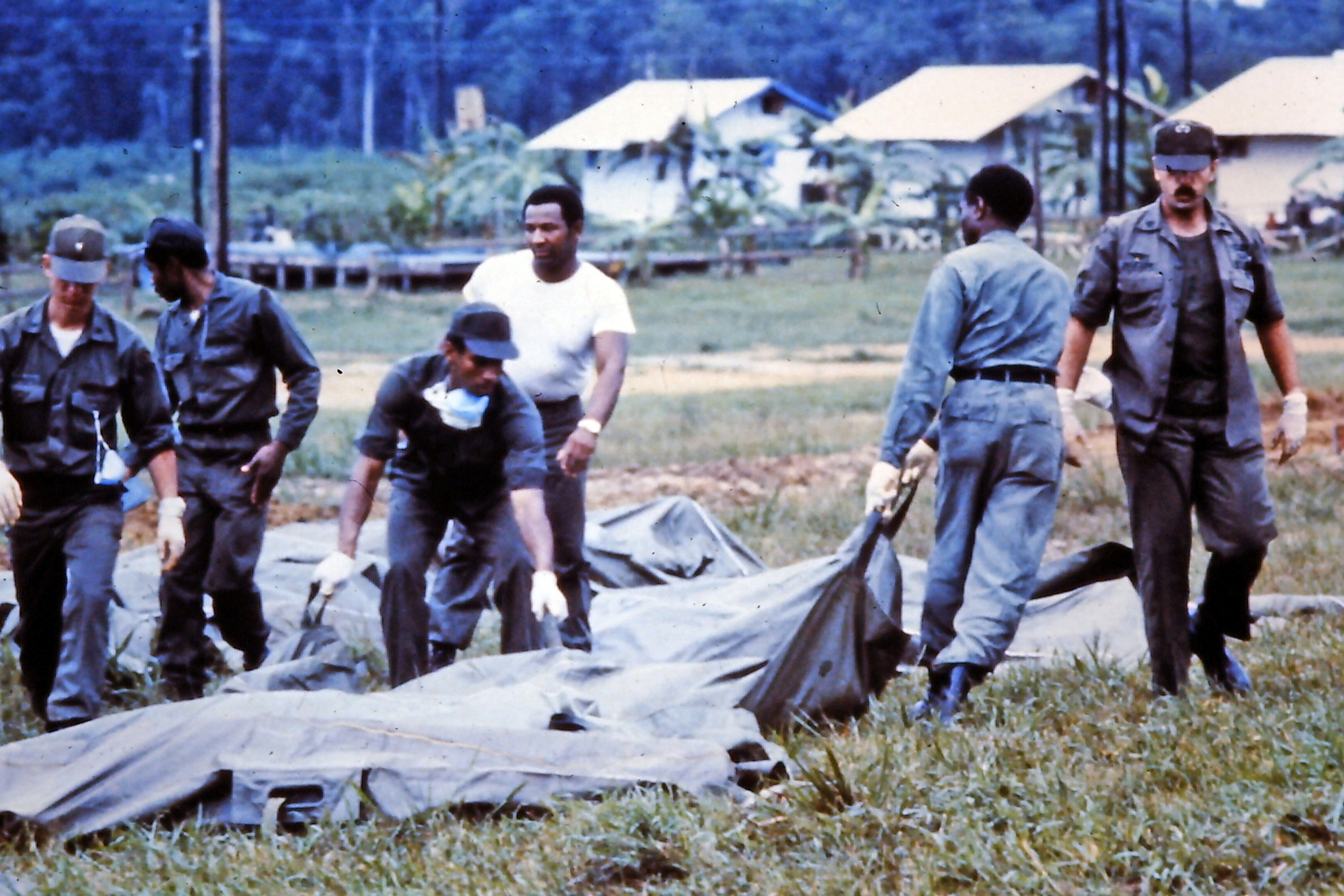 Jonestown bodies clearing