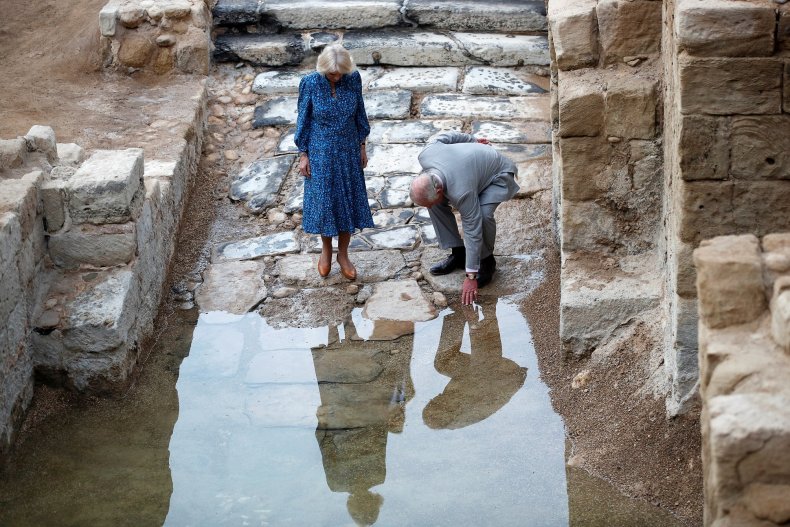 Prince Charles Collects Holy Water