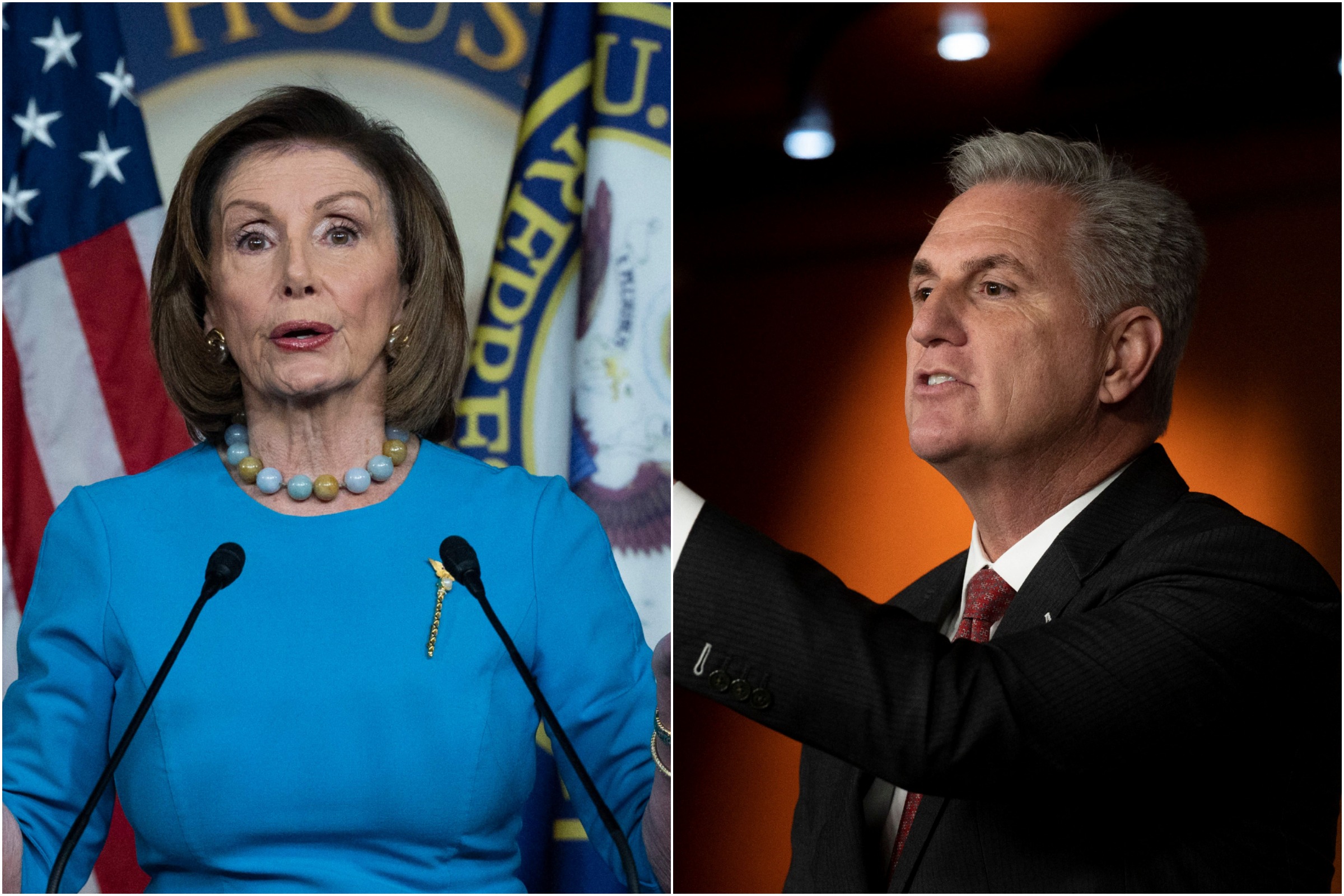 Establishment Freaking Over What McCarthy Vowed to Do With Jan. 6 Tapes Nancy-pelosi-kevin-mccarthy-split-pic