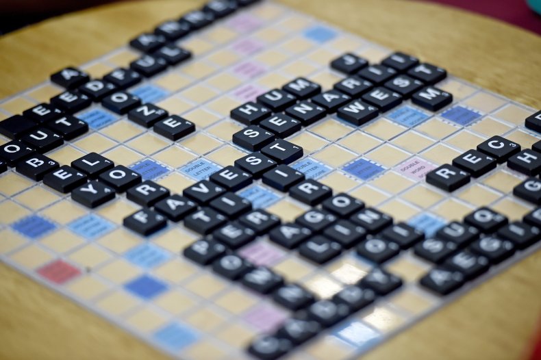Letters placed on a Scrabble board.