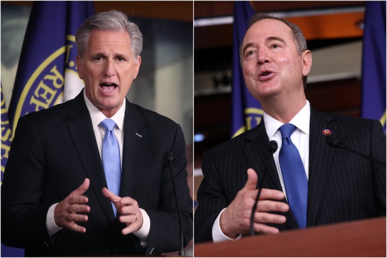 Photo Composite Shows McCarthy and Schiff