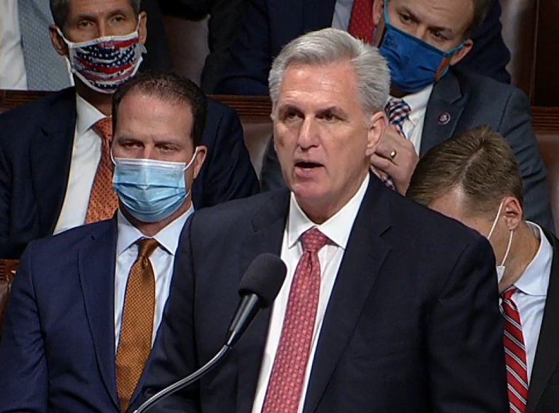 Kevin McCarthy on the house floor.