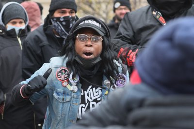 Protesters Argue Protesters Argue