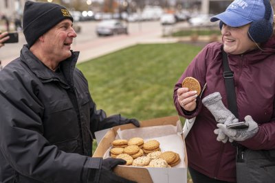 Sheriff Hands Out Cookies Sheriff Hands Out Cookies
