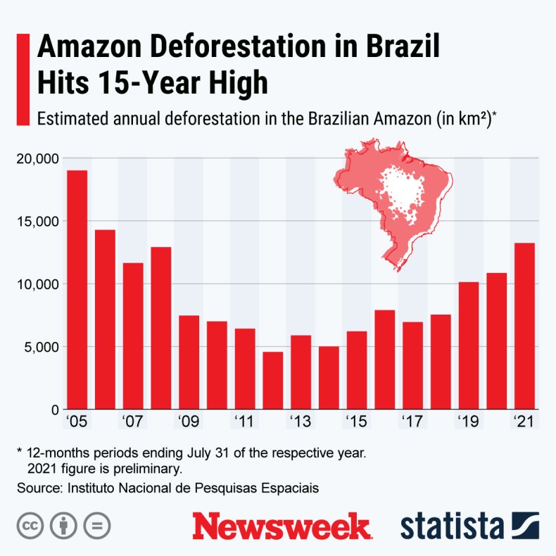 Statistics, Deforestation, Amazon Forest, Brazil