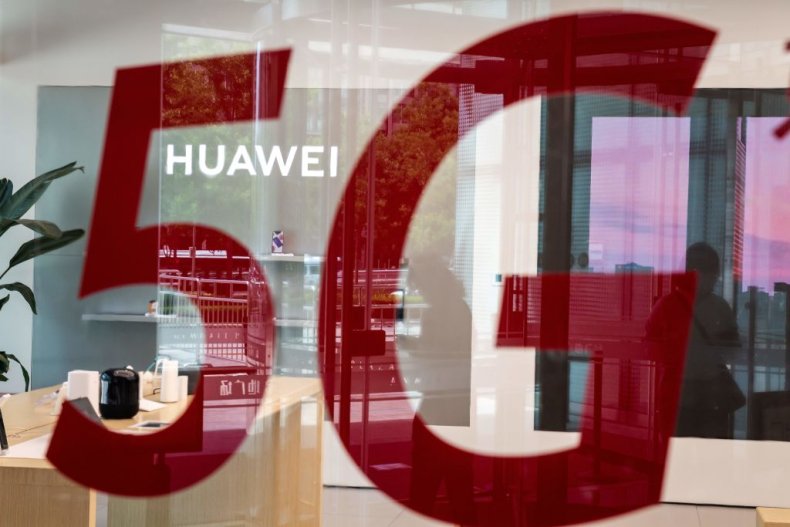 A shop for Chinese telecom giant Huawei 