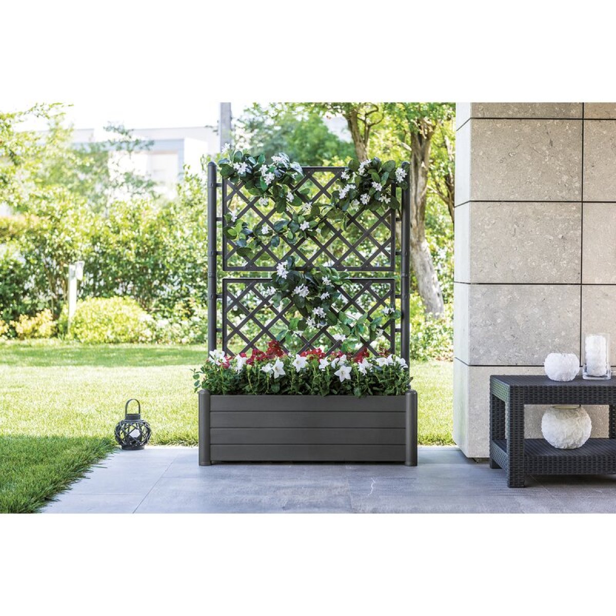  Sol 72 Outdoor Elevated Planter With Trellis