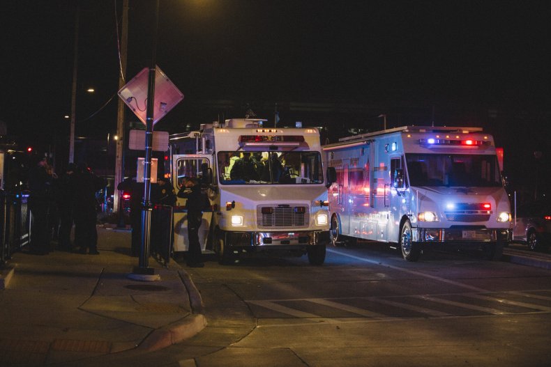 Police in Waukesha work on crime scene