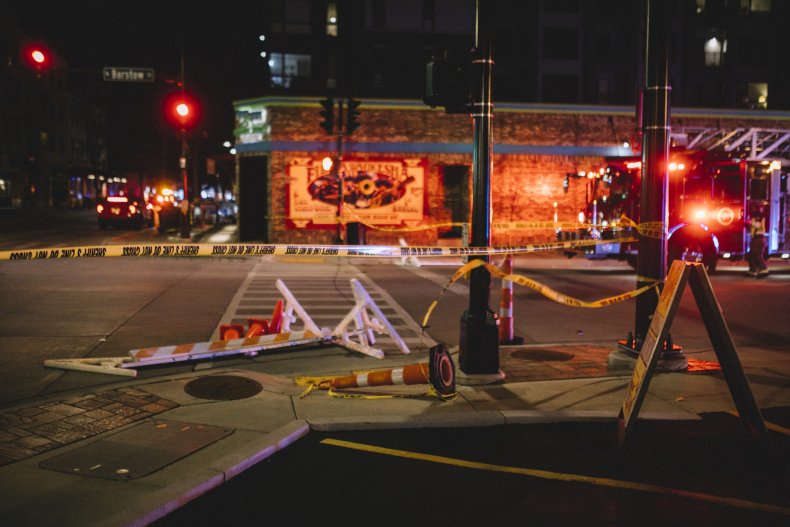 Police cordon off crime scene