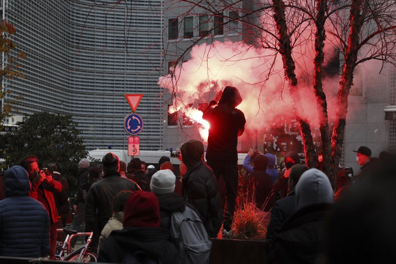 Brussels COVID Vaccine Protest