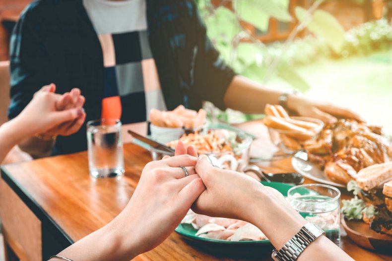 thanksgiving dinner stock photo