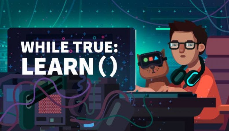 While True: Learn () Keyart