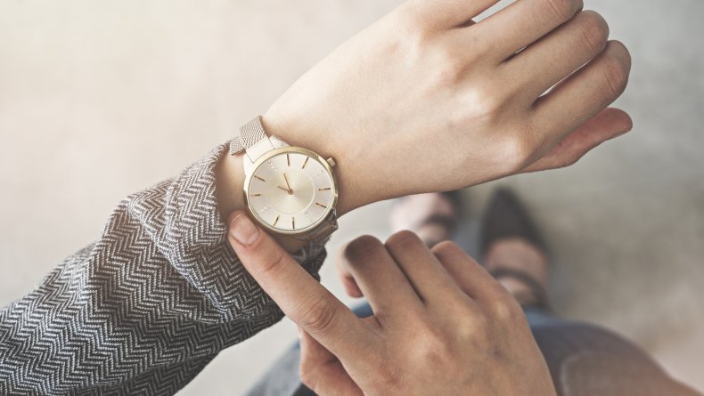 watch on woman's wrist