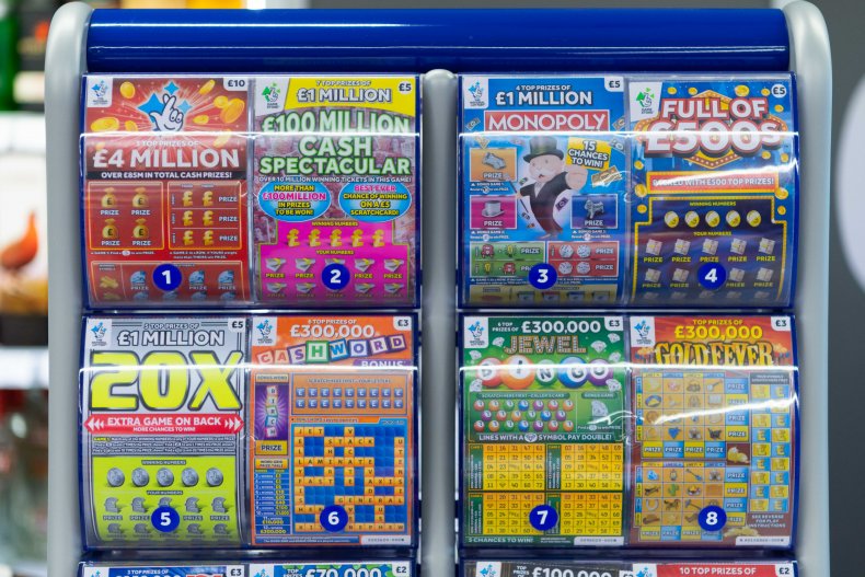 National Lottery scratchcards for sale