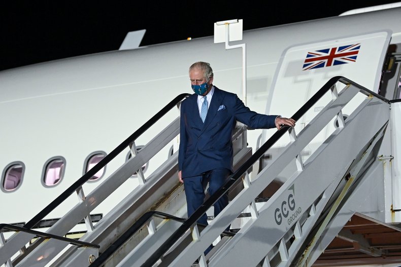 Prince Charles Arrives in Barbados