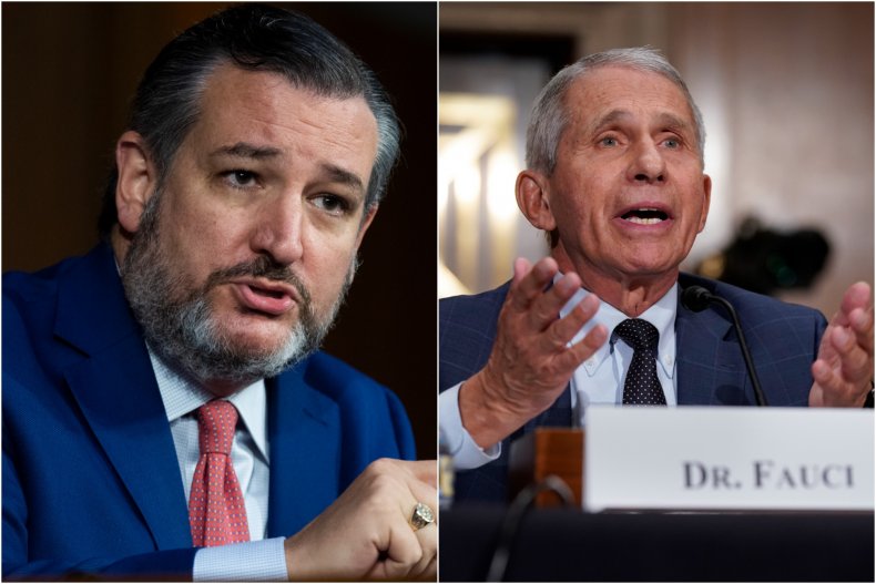Composite Image Shows Cruz and Fauci