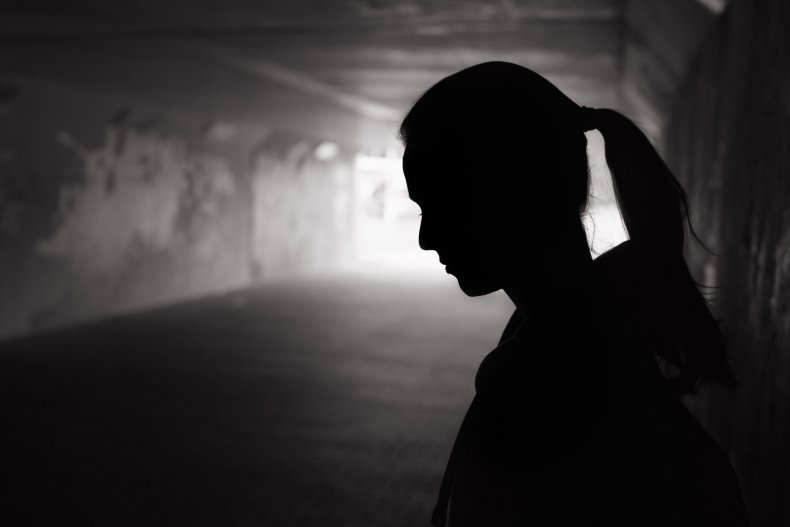 Missing girl stock image