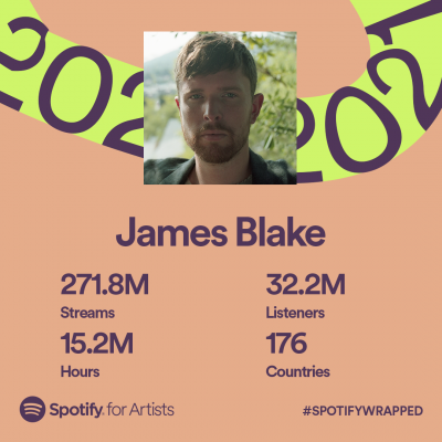 Spotify ha avvolto la carta condivisa di James Blake del 2021