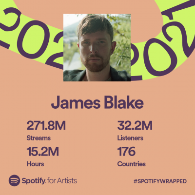 Spotify ha avvolto la carta condivisa di James Blake del 2021 Spotify ha avvolto la carta condivisa di James Blake del 2021