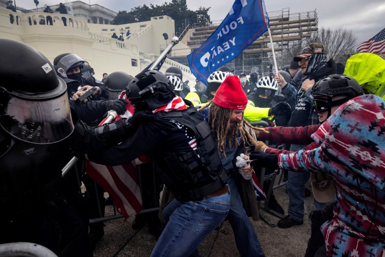 Rioters Clash with Police