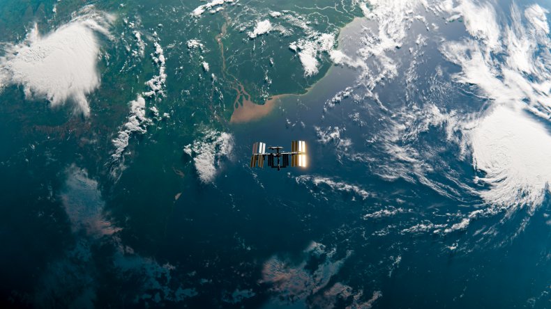 ISS Over Earth