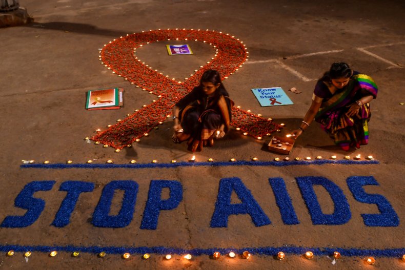 World AIDS Day commemoration in India. 