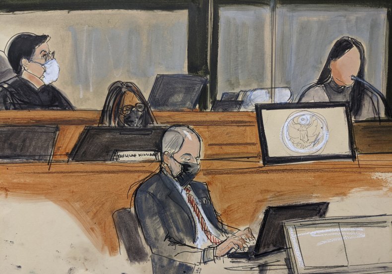 Ghislaine Maxwell, Trial, Sketch