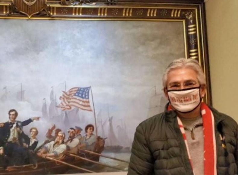 Frank Scavo inside the Capitol building.