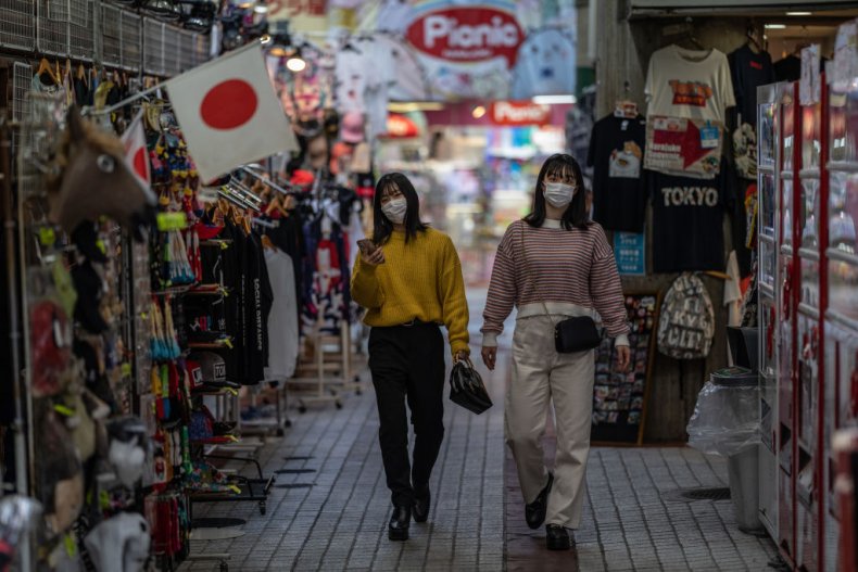Women wearing face masks