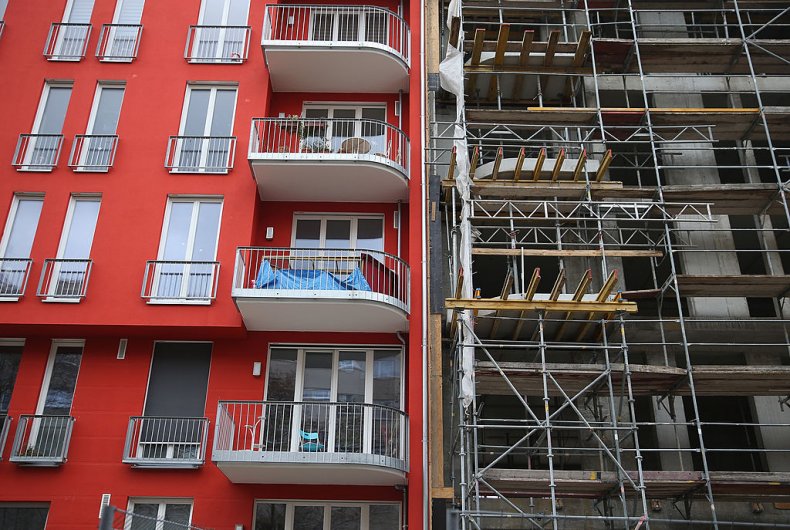 Scaffolding on building