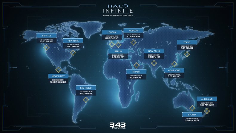 Halo Infinite Global Campaign Release Times