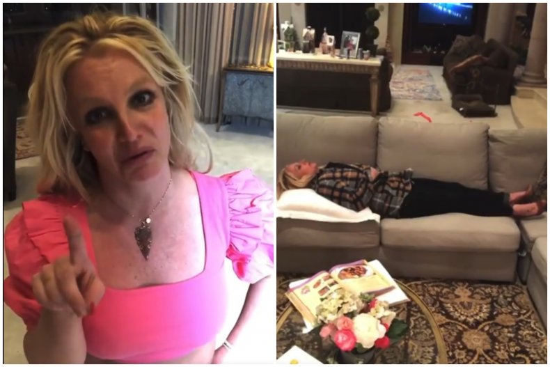 Britney Spears performs therapy skit
