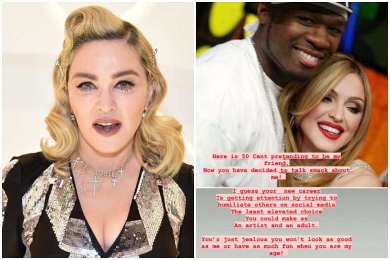 Madonna hits back at 50 Cent