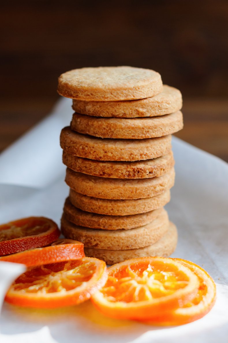 Orange Shortbread with Bay Sugar