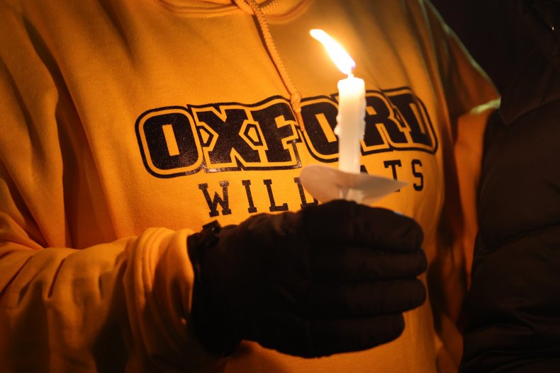 People Attend a Vigil in Oxford, Michigan
